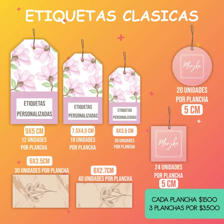 Etiquetas en papel fotográfico