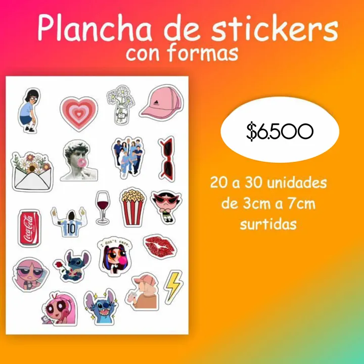 Stickers vinilo con corte (aprox. 5 cm)