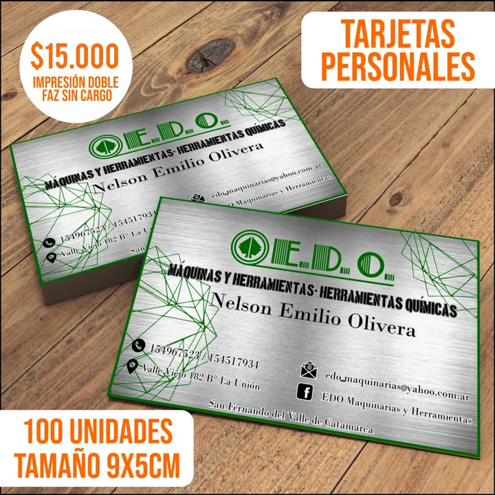 100 tarjetas personales